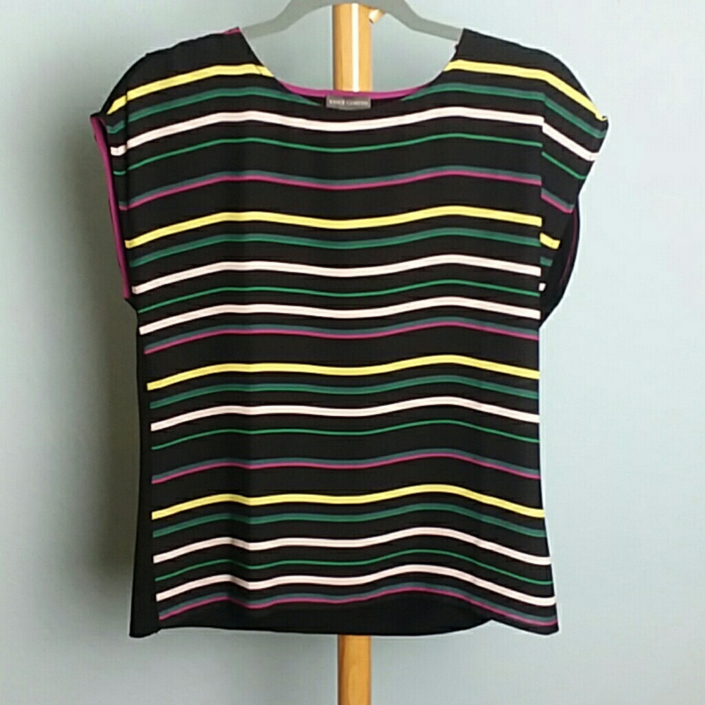 Vince Camuto Striped Top/ xs